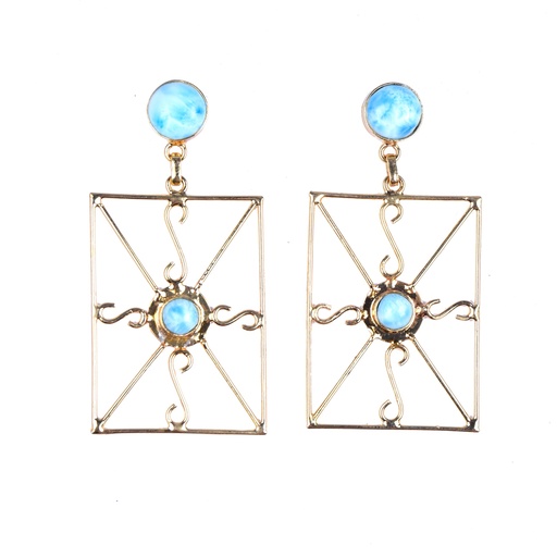 [32838] AUTO DORATO LARIMAR EARRINGS