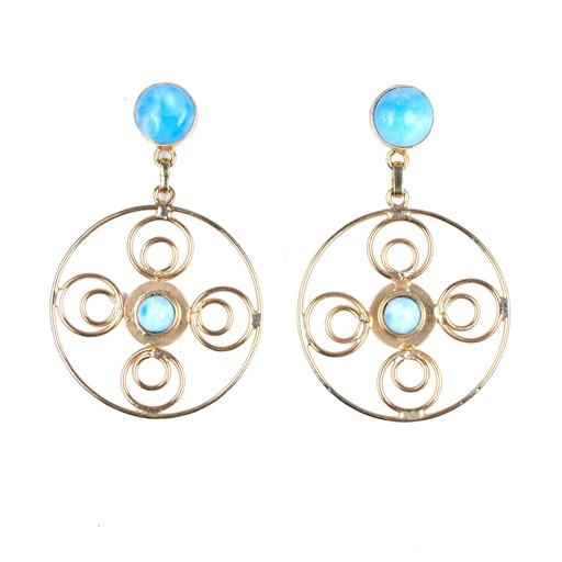 [32839] AUTO DORATO LARIMAR EARRINGS