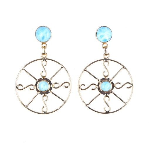 [32840] AUTO DORATO LARIMAR EARRINGS
