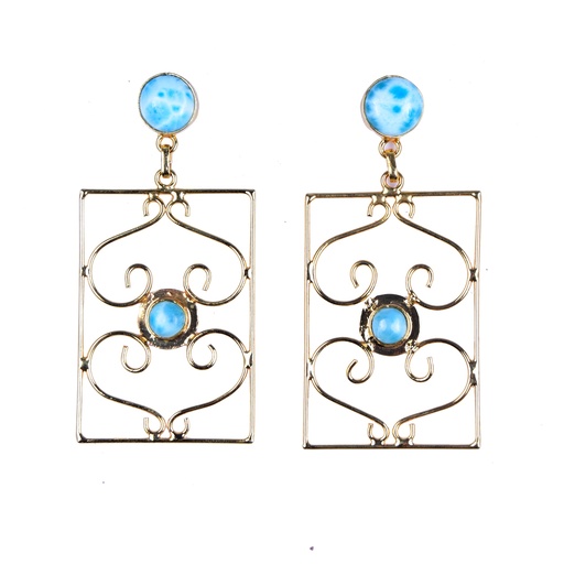 [32841] AUTO DORATO LARIMAR EARRINGS