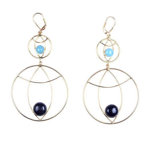 [32853] AUTO DORATO LARIMAR EARRINGS