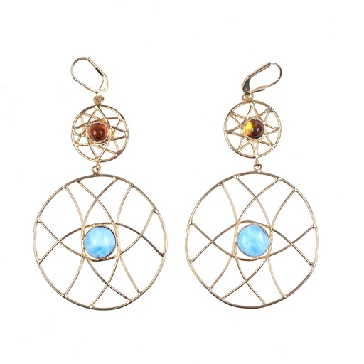 [32855] AUTO DORATO LARIMAR EARRINGS
