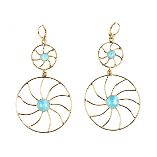[32860] AUTO DORATO LARIMAR EARRINGS