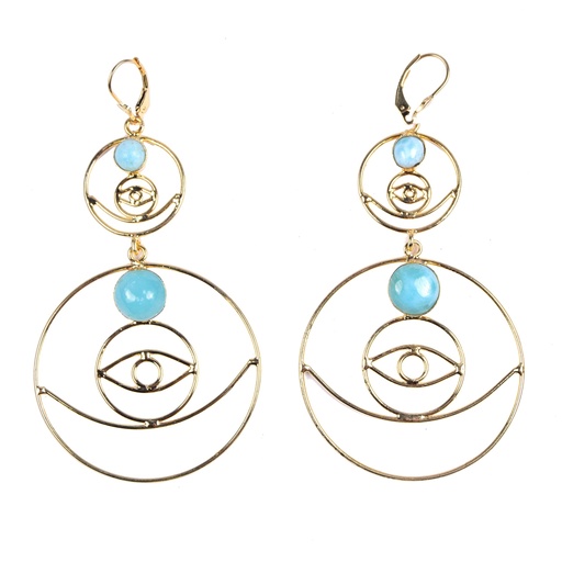 [32861] AUTO DORATO LARIMAR EARRINGS