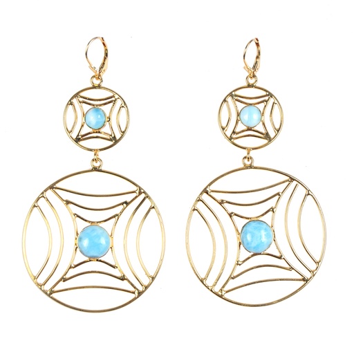 [32863] AUTO DORATO LARIMAR EARRINGS