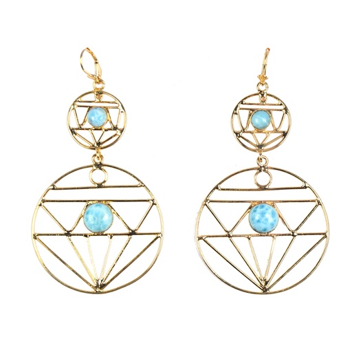 [32864] AUTO DORATO LARIMAR EARRINGS