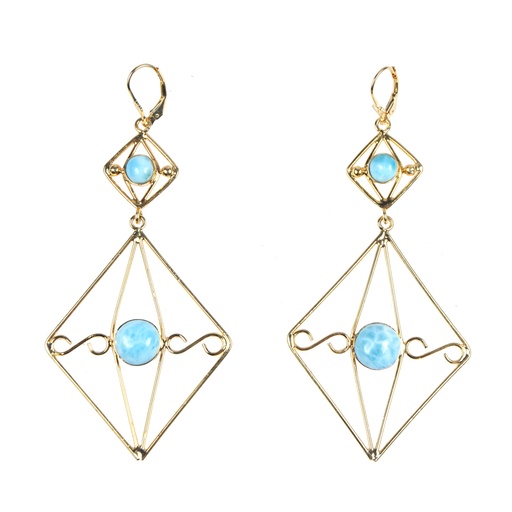[32866] AUTO DORATO LARIMAR EARRINGS