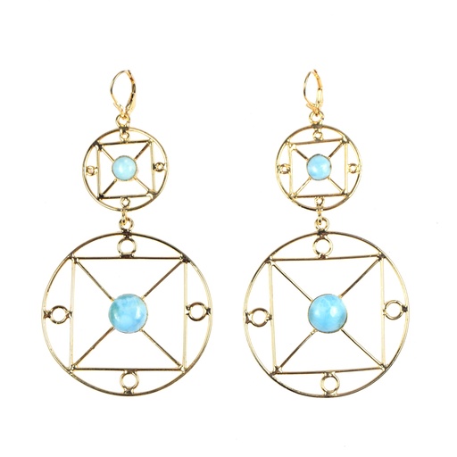 [32867] AUTO DORATO LARIMAR EARRINGS