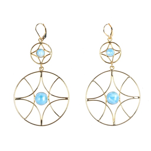 [32868] AUTO DORATO LARIMAR EARRINGS