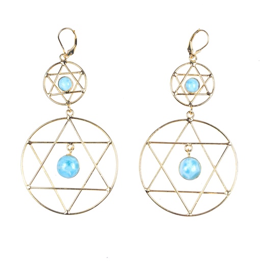 [32873] AUTO DORATO LARIMAR EARRINGS