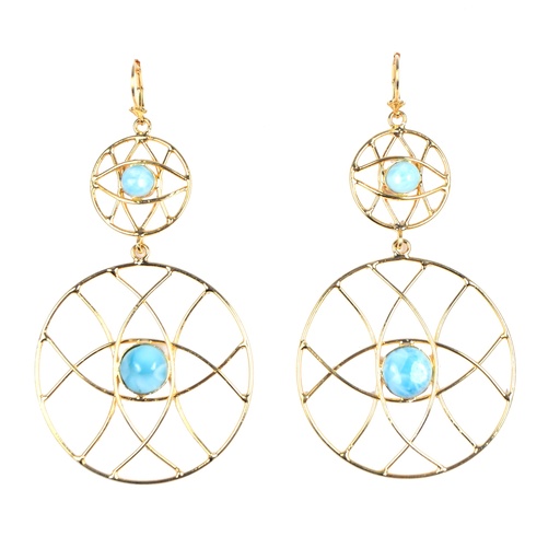 [32874] AUTO DORATO LARIMAR EARRINGS
