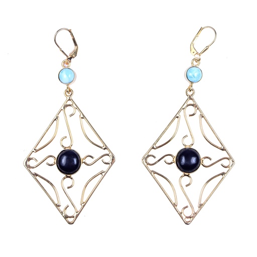 [32876] AUTO DORATO LARIMAR EARRINGS