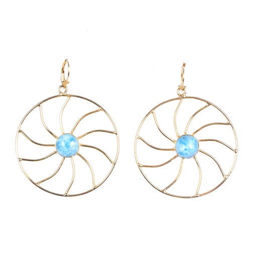 [32877] AUTO DORATO LARIMAR EARRINGS