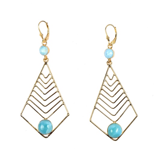 [32883] AUTO DORATO LARIMAR EARRINGS