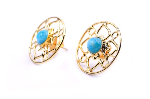 [32887] AUTO DORATO LARIMAR SMALL EARRINGS