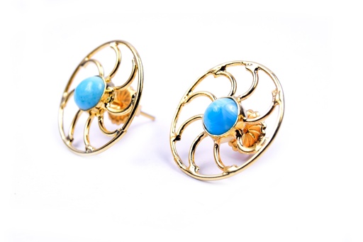 [32891] AUTO DORATO LARIMAR SMALL EARRINGS