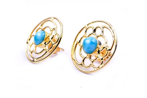 [32892] AUTO DORATO LARIMAR SMALL EARRINGS