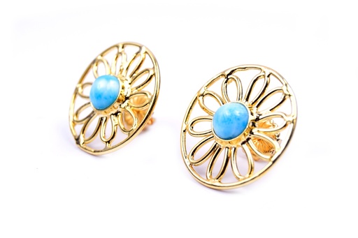 [32894] AUTO DORATO LARIMAR SMALL EARRINGS