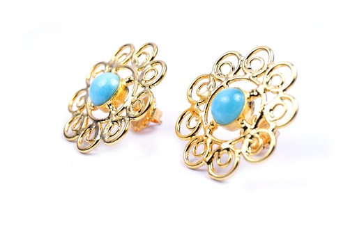 [32895] AUTO DORATO LARIMAR SMALL EARRINGS
