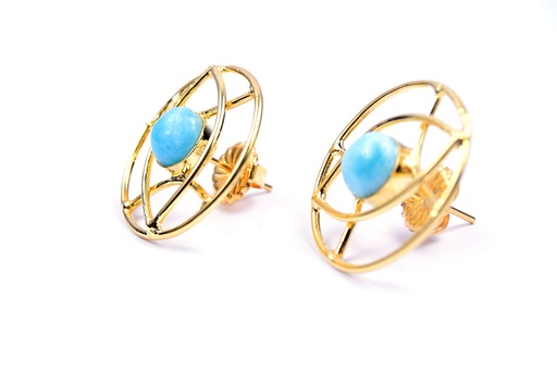 [32897] AUTO DORATO LARIMAR SMALL EARRINGS