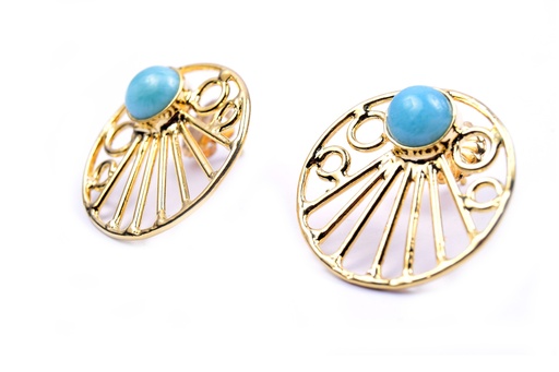 [32898] AUTO DORATO LARIMAR SMALL EARRINGS