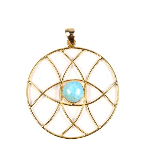 [32912] AUTO DORATO LARIMAR PENDANT