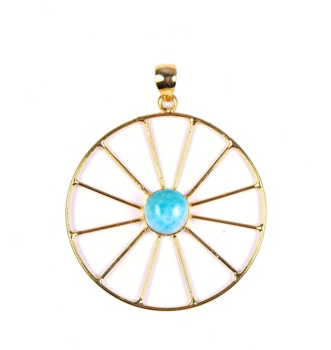 [32913] AUTO DORATO LARIMAR PENDANT