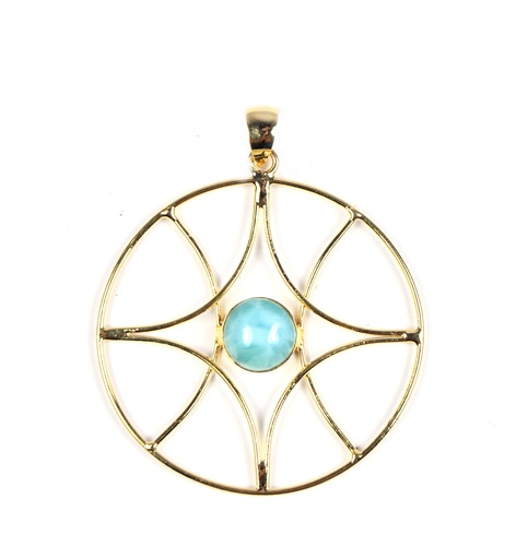 [32916] AUTO DORATO LARIMAR PENDANT
