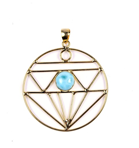 [32920] AUTO DORATO LARIMAR PENDANT