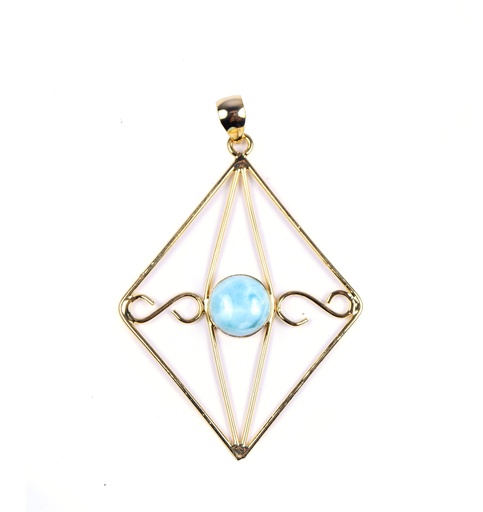 [32921] AUTO DORATO LARIMAR PENDANT