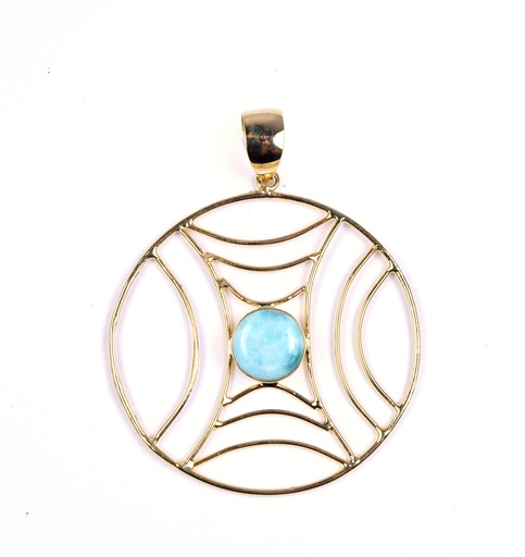 [32922] AUTO DORATO LARIMAR PENDANT