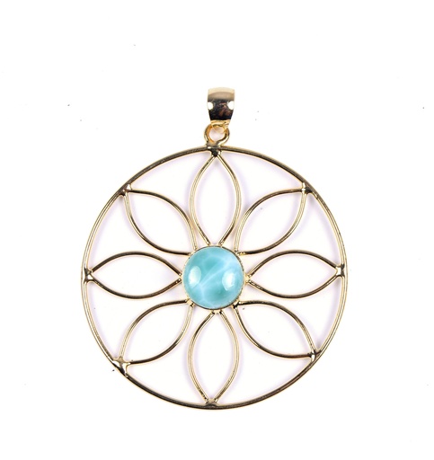 [32926] AUTO DORATO LARIMAR PENDANT
