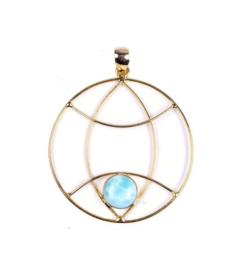 [32927] AUTO DORATO LARIMAR PENDANT