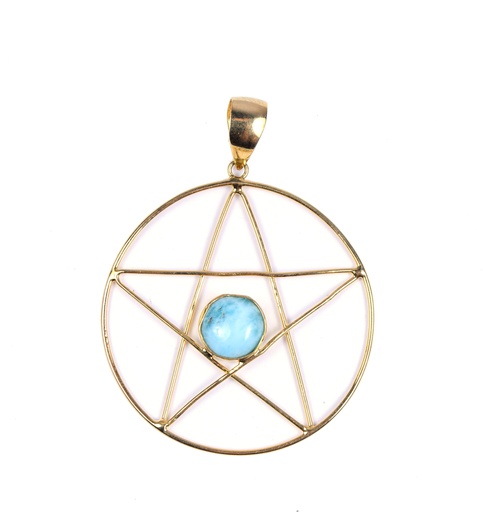 [32928] AUTO DORATO LARIMAR PENDANT