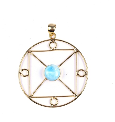 [32932] AUTO DORATO LARIMAR PENDANT