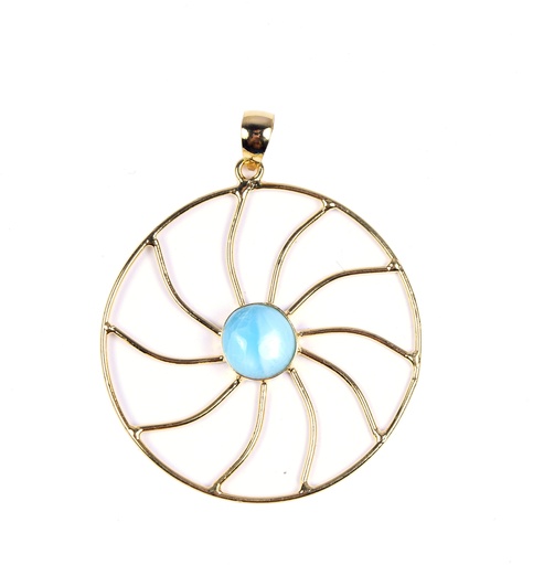 [32937] AUTO DORATO LARIMAR PENDANT