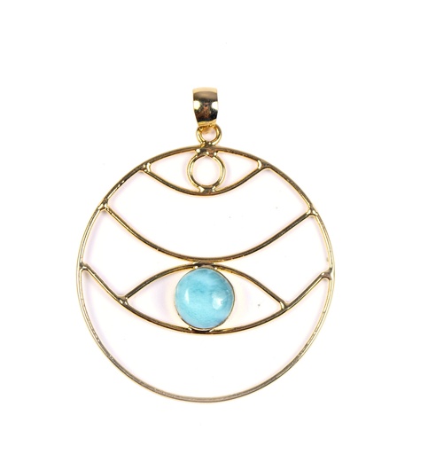 [32945] AUTO DORATO LARIMAR PENDANT