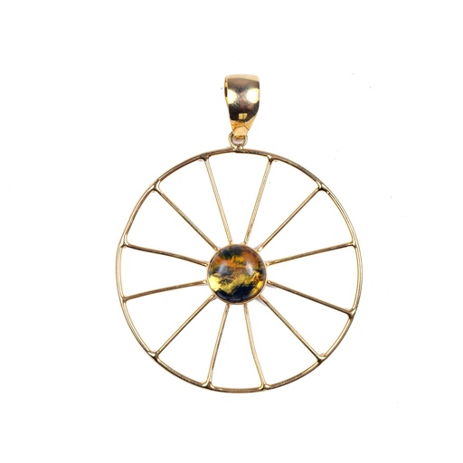 [32956] AUTO DORATO AMBAR PENDANT
