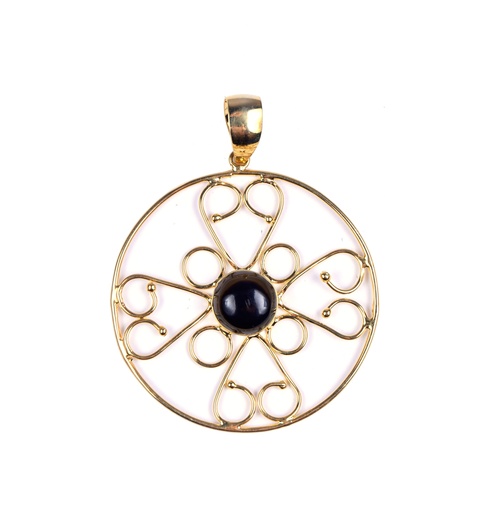 [32965] AUTO DORATO COW HORN PENDANT