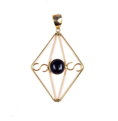 [32966] AUTO DORATO COW HORN PENDANT