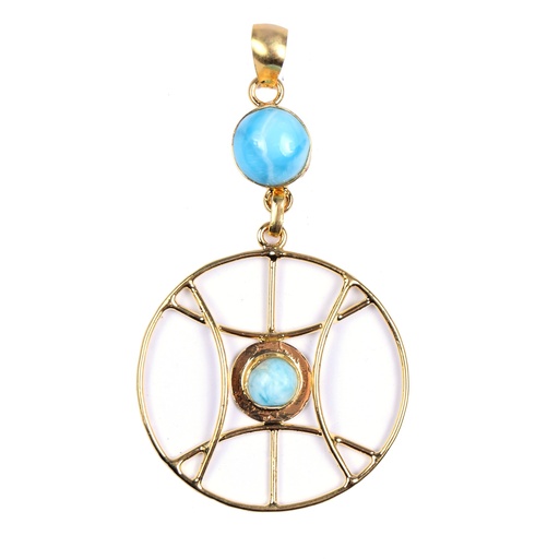 [32970] AUTO DORATO LARIMAR PENDANT