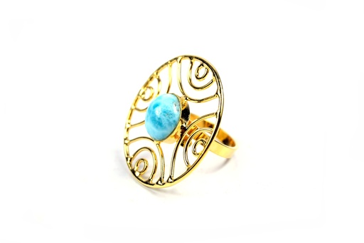 [32983] AUTO DORATO LARIMAR RING