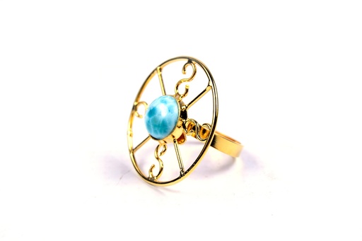 [32989] AUTO DORATO LARIMAR RING