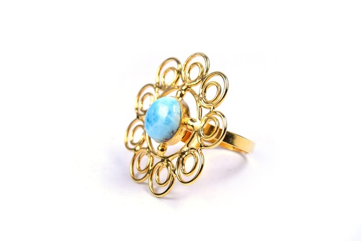 [32990] AUTO DORATO LARIMAR RING