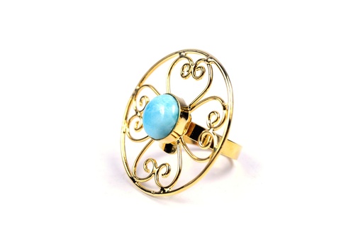 [32991] AUTO DORATO LARIMAR RING