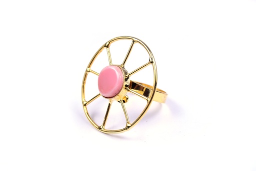 [32993] AUTO DORATO PINK SEA SHELL RING