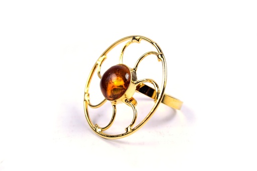 [32997] AUTO DORATO AMBER RING