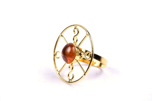 [32999] AUTO DORATO AMBER RING