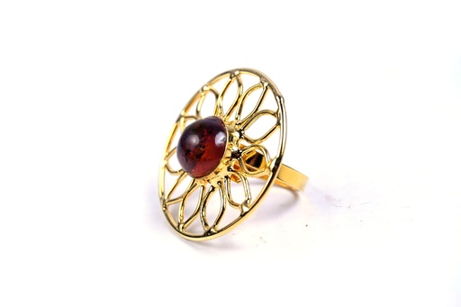 [33000] AUTO DORATO AMBER RING